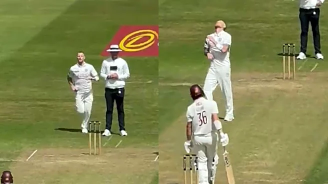 [WATCH] Ben Stokes runs in from boundary line to bowl during County Championship game for Durham