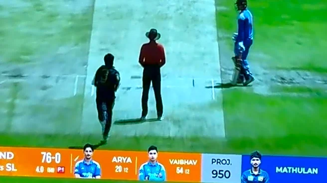 India's projected score shows 950 as Vaibhav Sooryavanshi completes perfect Sri Lanka revenge