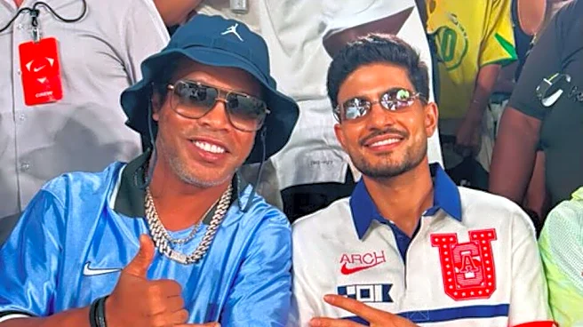 Shubman Gill meets football legend Ronaldinho in iconic crossover
