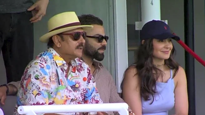 [Watch] Virat Kohli in attendance at Lord's to cheer for the Indian women's team in must-win clash vs Australia