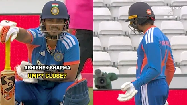 [WATCH] Ishan Kishan & Abhishek Sharma's mid-pitch conversation after run out mishap vs England