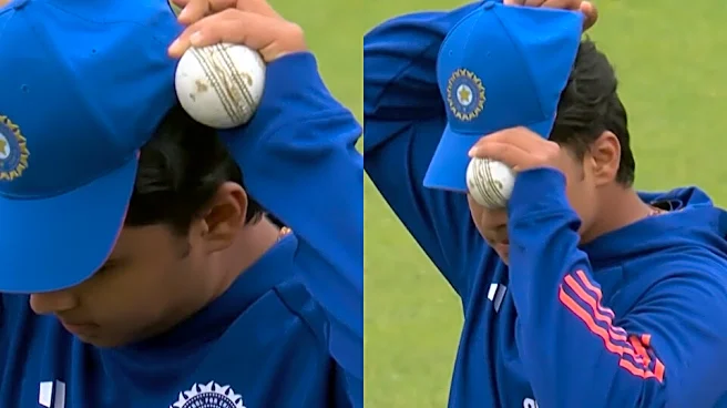 [Watch] Vaibhav Sooryavanshi's debut India cap is the wrong size at Old Trafford
