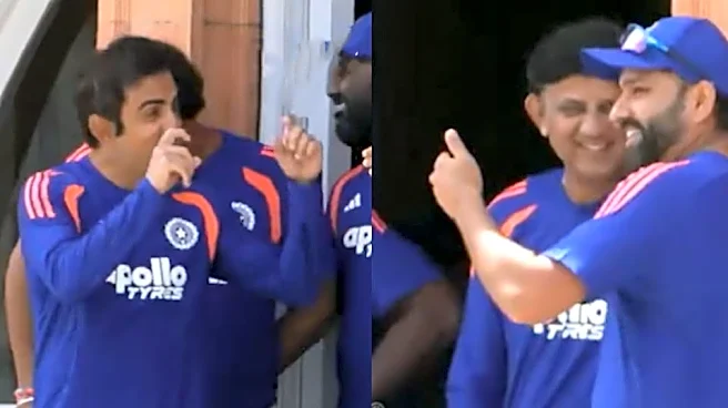 [WATCH] ENG vs IND 2026: Rohit Sharma, Gautam Gambhir share laughs as retirement rumours are quashed