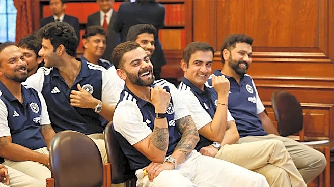 Virat Kohli, Rohit Sharma, Gautam Gambhir share laugh during Indian team's High Commission visit