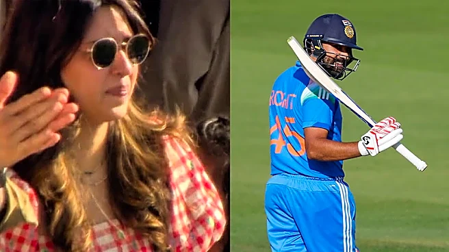 [WATCH] Teary-eyed Ritika Sajdeh reacts after Rohit Sharma's historic Lord's century