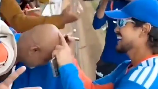 [Watch] Ishan Kishan signs a fan's bald head, video leaves netizens in stitches