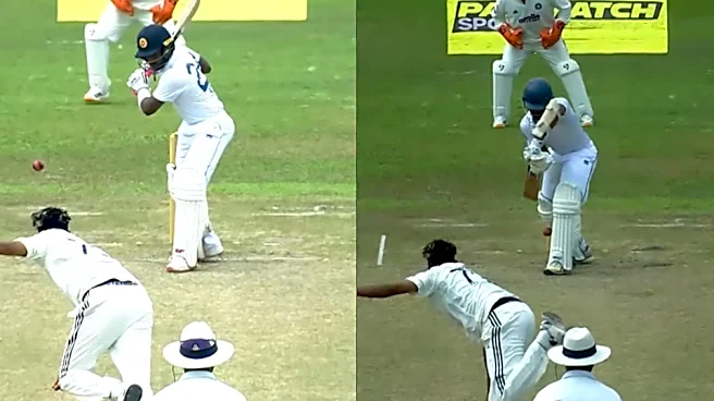 [WATCH] Mohammed Siraj sets up Ravindu Rasantha with outswingers before LBW dismissal