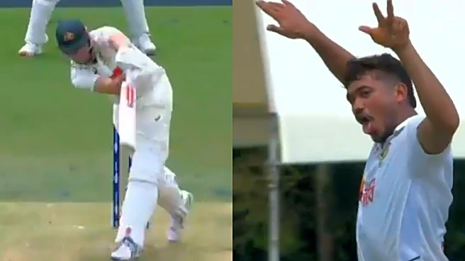 [WATCH] AUS vs BAN 2026: Taskin Ahmed pulls off one of the all-time celebrations after dismissing Cameron Green