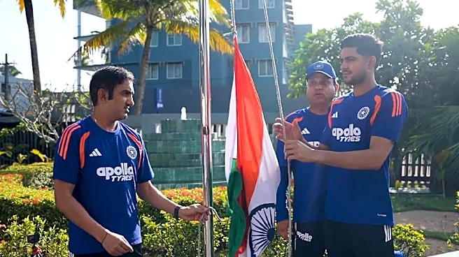 [WATCH] Indian team hoists tricolour and sings Jana Gana Mana in Galle on Independence Day