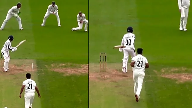 Auqib Nabi dismisses Kuldeep Yadav on county debut for Surrey