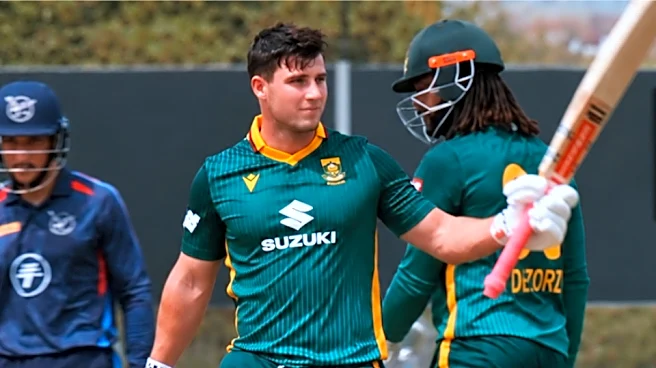 Jordan Hermann equals world record with 150 on ODI debut against Namibia