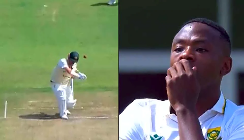 [WATCH] Rabada bowls 154 kmph ripper to Travis Head on Test return