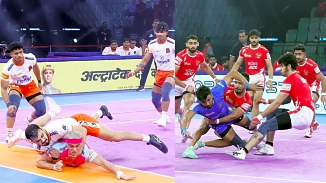 PKL 2025: Puneri Paltan Thrash Pink Panthers; Giants Beat Thalaivas to Enter Playoff Zone