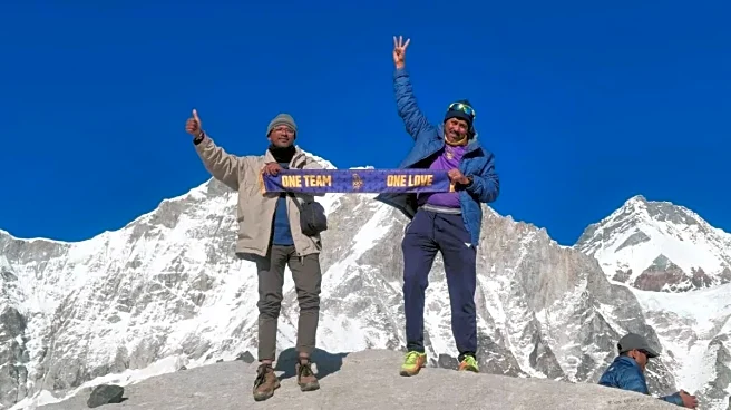 KKR Superfan Ashok Chakraborty hoists Knight Riders high at Everest Base Camp