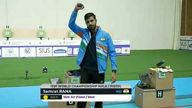 Haryana's Samrat Rana Creates History with Gold in 10m Air Pistol, Varun Tomar Clinches Bronze at ISSF World Championships in Cairo