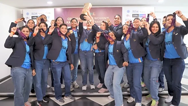 India Women's Kabaddi Team Felicitated after World Cup Triumph