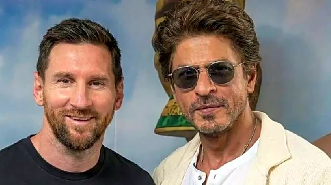 KKR Co-Owner Shah Rukh Khan, Son AbRam Meet Argentine Legend Lionel Messi in Kolkata Before Chaos Erupts