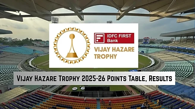 Vijay Hazare Trophy 2025-26 Points Table: Updated Standings, Results on December 31 after Round 4 Matches
