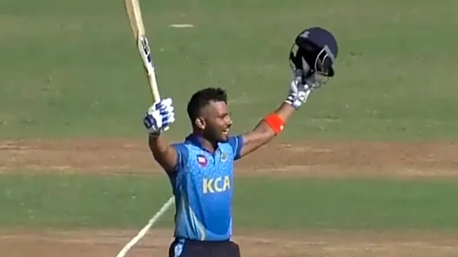 Vishnu Vinod Enters Elite List With Record-Setting Knock Of 162 in Vijay Hazare Trophy For Kerala