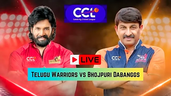 Telugu Warriors vs Bhojpuri Dabanggs Live Score, CCL 2026 Match 2: Sudheer battling for Warriors, Bhojpuris on Top; TW 72/6 (12), Target 156