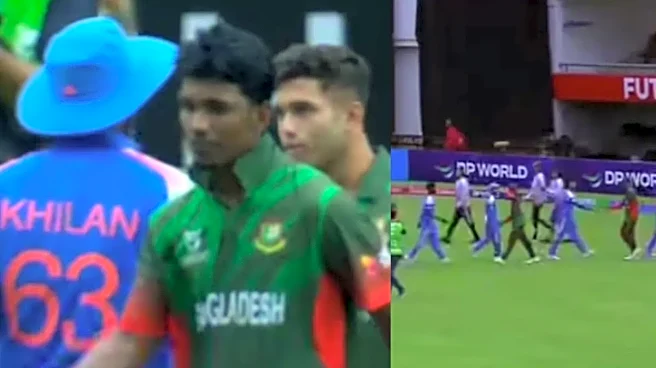 India-Bangladesh Players Spotted Shaking Hands After Toss Controversy In U19 World Cup Match