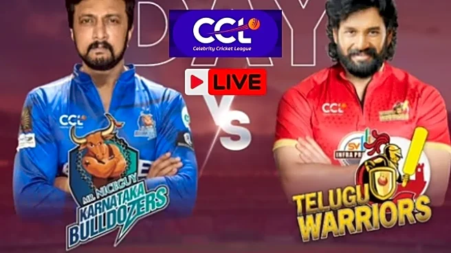 Karnataka Bulldozers vs Telugu Warriors Live Score, CCL 2026: Rajeev continues demolition; KB 138/1 (11), Target 227