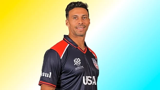 Who is Shadley Van Schalkywk? USA bowler who has picked 3 wickets in an Over against India