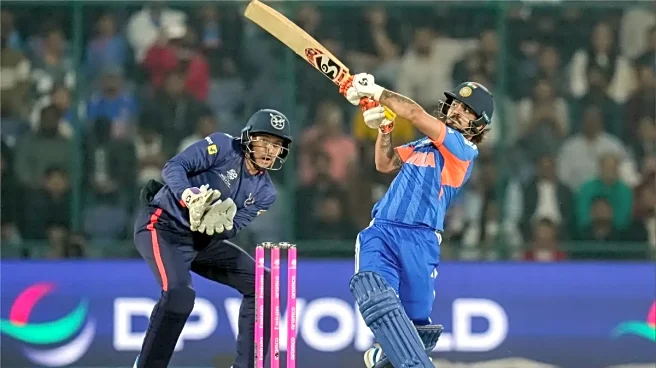 Ishan Kishan Blazes 20-Ball Fifty, Joins Elite Indian Powerplay Club in T20 World Cup