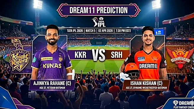 KKR vs SRH Dream11 Prediction: IPL 2026 Match 6 Fantasy Picks, Playing 11, Dream11 Team, Captain and Vice-Captain Choices