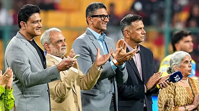 RCB vs CSK: Anil Kumble, Rahul Dravid Stands Officially Unveiled At M Chinnaswamy Stadium