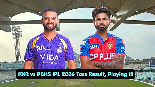 KKR vs PBKS Toss Result, Playing 11: KKR win the Toss and Bat First, Lineups Announced