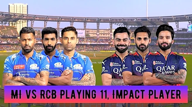 MI vs RCB Playing 11, IPL 2026: Mumbai Indians vs Royal Challengers Bengaluru Team News, Lineups