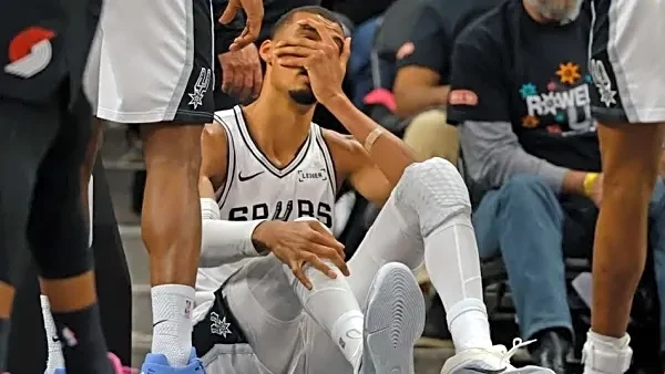 NBA superstar Wembanyama traveling with Spurs, status for Game 3 uncertain