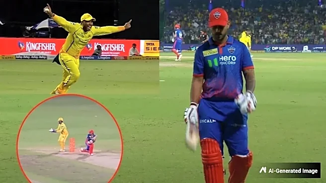WATCH: Nitish Rana Gets Out In A Bizarre Way In DC vs CSK Clash At Arun Jaitley Stadium
