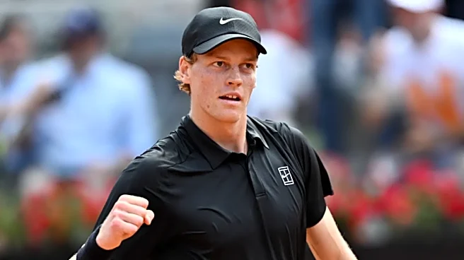 Italian Open: Jannik Sinner matches Novak Djokovic with victory over Pellegrino in Rome