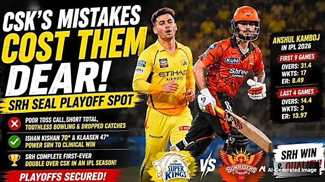IPL 2026: CSK's Tactical Errors, Toothless Bowling and Poor Fielding Hurt Playoff Push Against SRH