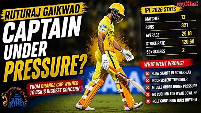 IPL 2026: Ruturaj Gaikwad’s Batting Slump Has Left CSK Paying a Heavy Price