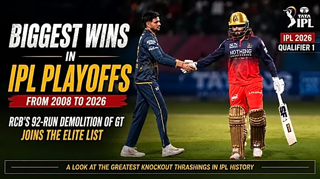 Biggest Wins in IPL Playoff History: Where RCB's 92-Run IPL 2026 Demolition of GT Ranks Among All-Time Knockout Thrashings