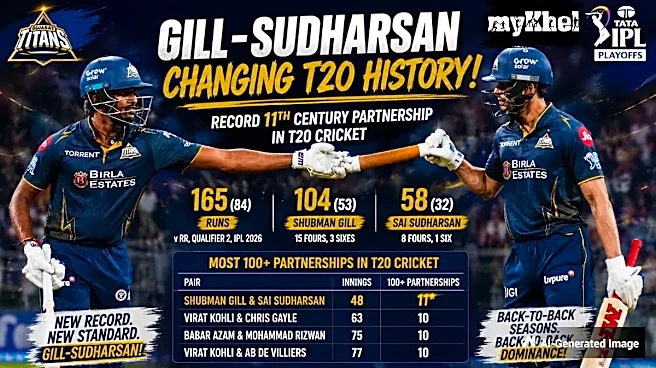 Shubman Gill-Sai Sudharsan Set New T20 Benchmark: GT Pair Register Record 11th Century Stand in IPL 2026 Qualifier 2