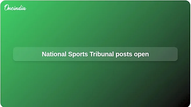 National Sports Tribunal: Sports Ministry invites applications for two member posts by 18 June