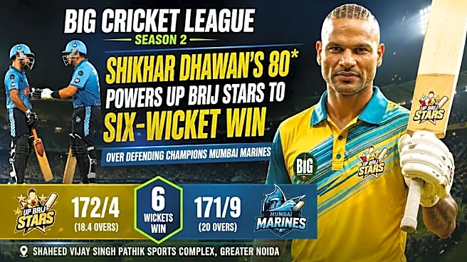 Big Cricket League 2026: Shikhar Dhawan's 80 Powers UP Brij Stars to Six-Wicket Win Over Defending Champions Mumbai Marines