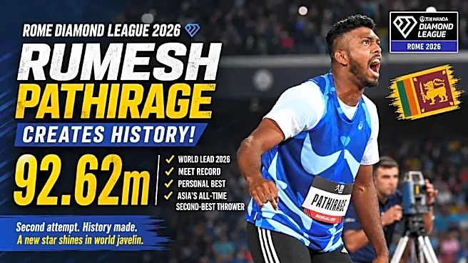 Rome Diamond League 2026: Sri Lanka's Rumesh Pathirage Surpasses Neeraj Chopra's Best with Historic 92.62m Throw, Becomes Asia's Second-Best Ever