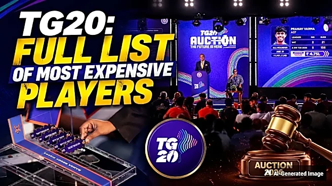 TG20 Auction 2026: Full List Of Most Expensive Players Sold In Telangana's Historic Inaugural Auction