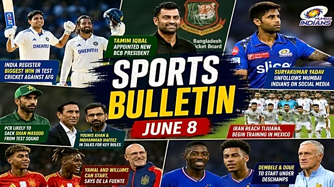 Sports Bulletin June 8: India’s Record Test Win Against AFG, Tamim Takes Charge Of BCB &  WC Teams Finalise Preparations