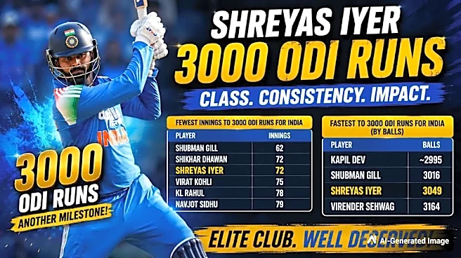 IND vs AFG: Shreyas Iyer Joins Elite 3000 ODI Runs Club as India Vice-Captain Equals Shikhar Dhawan's Milestone