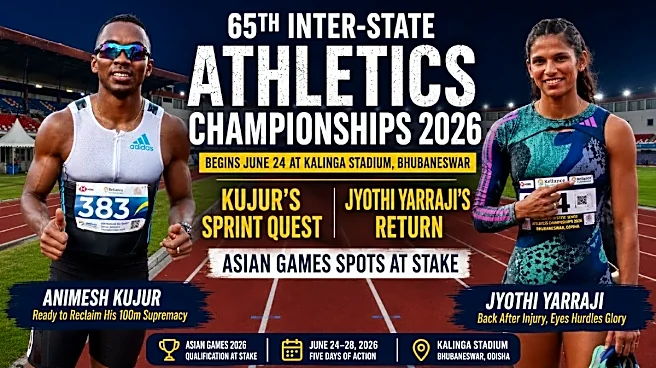 Inter-State Athletics Championships 2026: Kujur's Sprint Ambitions and Jyothi Yarraji's Return Headline Asian Games Qualifier in Bhubaneswar