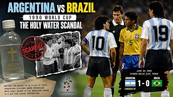 The 'Holy Water' Scandal: How Argentina Spiked Brazil’s Drink and Cheated Blatantly in 1990 World Cup