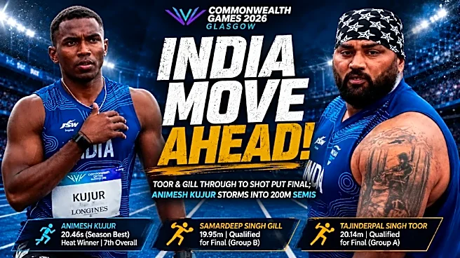 CWG 2026: Toor, Gill Ease Into Shot Put Final as Animesh Kujur Wins Heat to Reach 200m Semis
