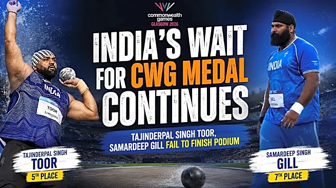 Glasgow 2026: India's Shot Put Medal Wait Continues at CWG as Tajinderpal Singh Toor Finishes Fifth, Samardeep Gill Seventh