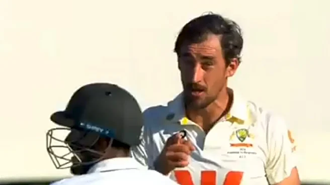 ‘It’s Your Fault’: Mitchell Starc, Mehidy Trade Words After Mid-Pitch Collision